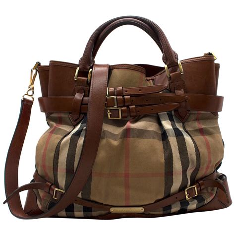 burberry nova check tote new|Burberry checked canvas tote bag.